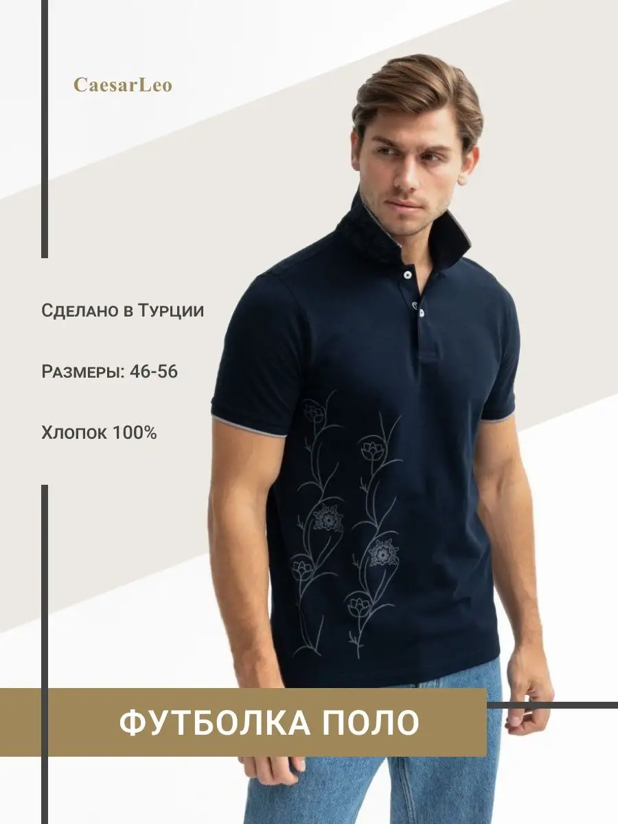 

Футболка мужская CaesarLeo CMF синяя XXL, Синий, CMF