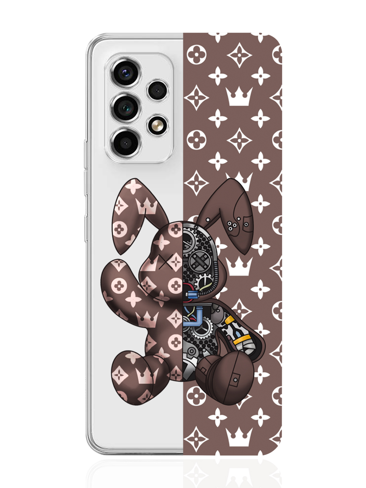 

Чехол MustHaveCase для Samsung Galaxy A53 Bunny Коричневый прозрачный, Прозрачный;коричневый;белый