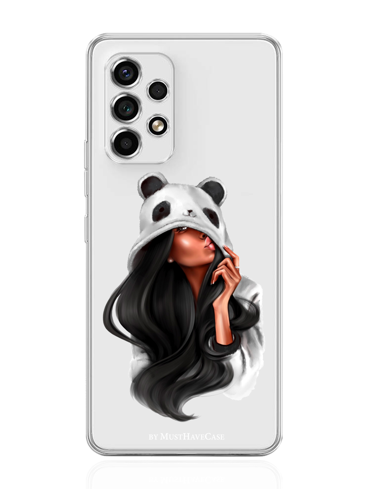 фото Чехол musthavecase для samsung galaxy a53 panda girl/ панда прозрачный