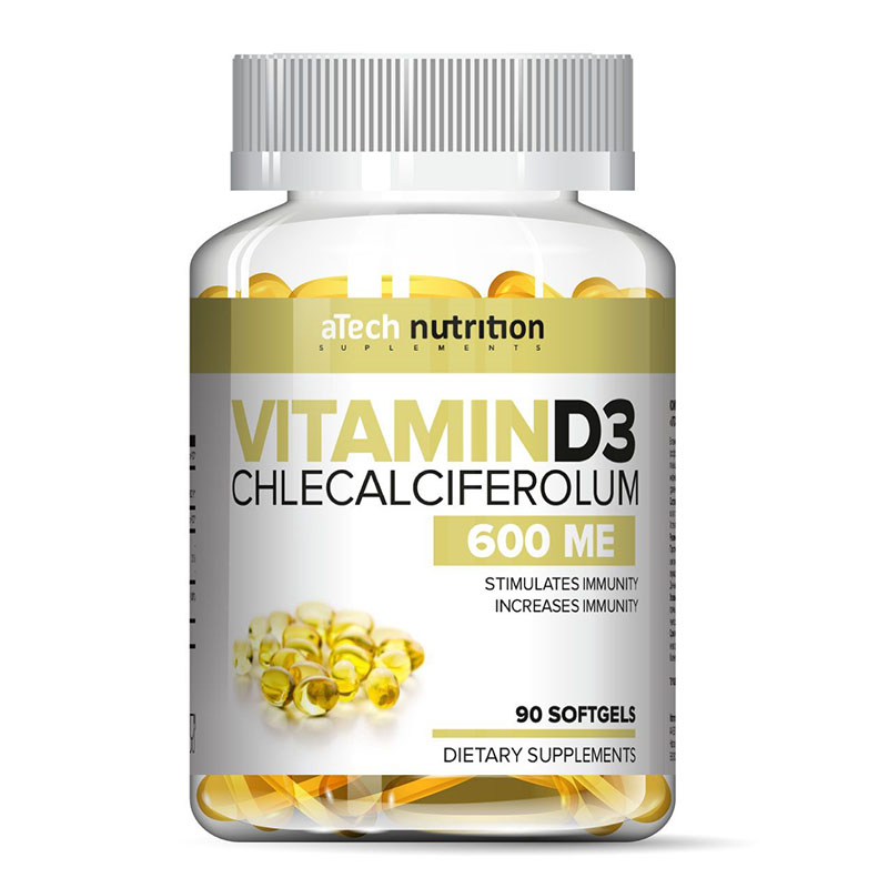 Витамин D3 aTech Nutrition Vitamin D3 600 ME 90 капсул