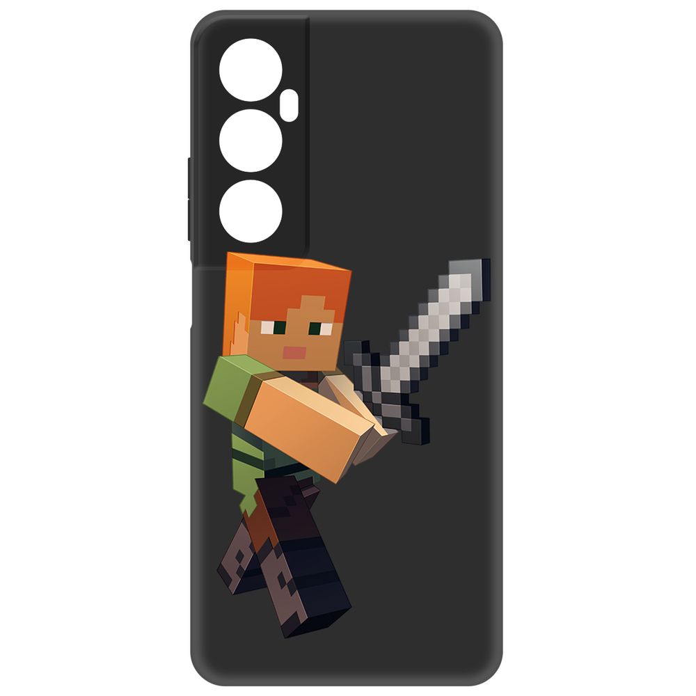 

Чехол Krutoff для Realme C65 Minecraft-Алекс, Черный