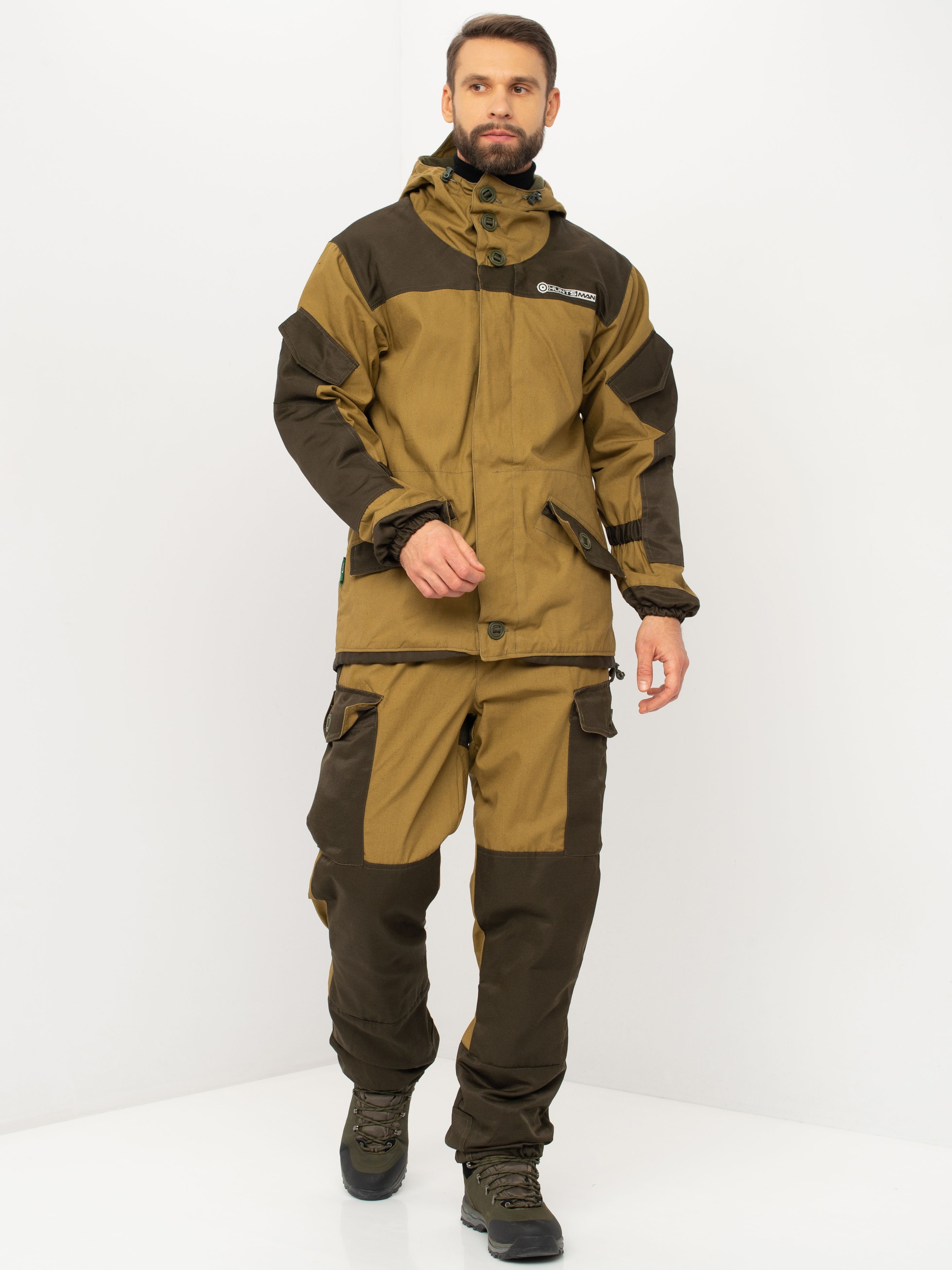 

Костюм демисезонный Huntsman Горка-3 ткань Палатка Грета цвет Хаки 44-46 182-188, Горка-3