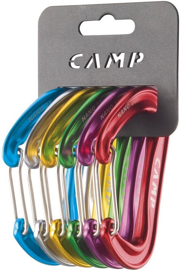 Карабин для альпинизма Camp Nano 22 Rack разноцветный 6 шт.