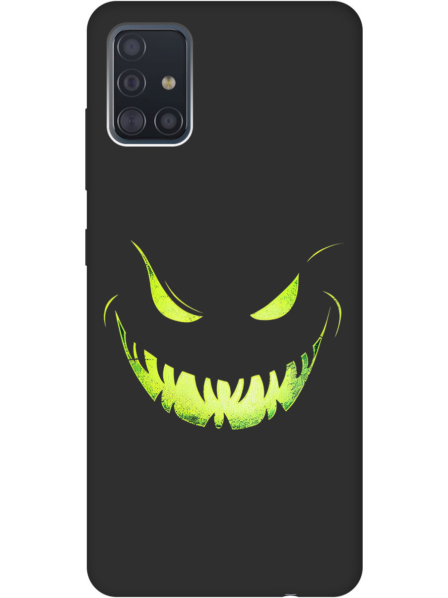 

Силиконовый чехол на Samsung Galaxy A51 с принтом "Зловещая улыбка" матовый черный, Черный;зеленый, 722409172