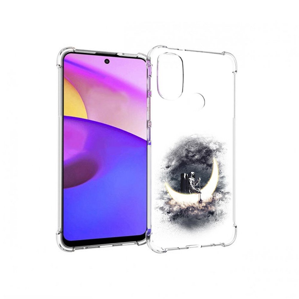 

Чехол MyPads Tocco для Motorola Moto E30 лунный путешественник (PT227074.357.448), Прозрачный, Tocco