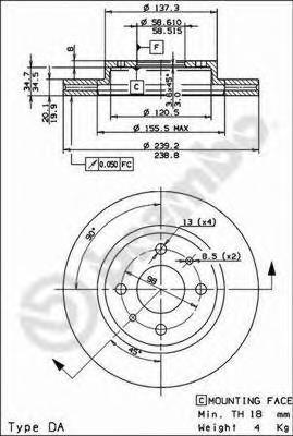 

Тормозной диск brembo передний для Lada 110 1995-, 111 1996-, 112 1995- 09.8894.14