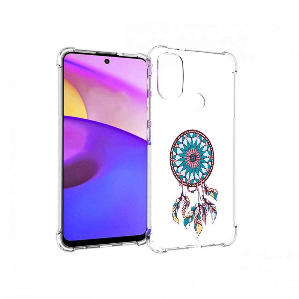 

Чехол MyPads Tocco для Motorola Moto E30 ловец снов синий (PT227074.357.443), Прозрачный, Tocco