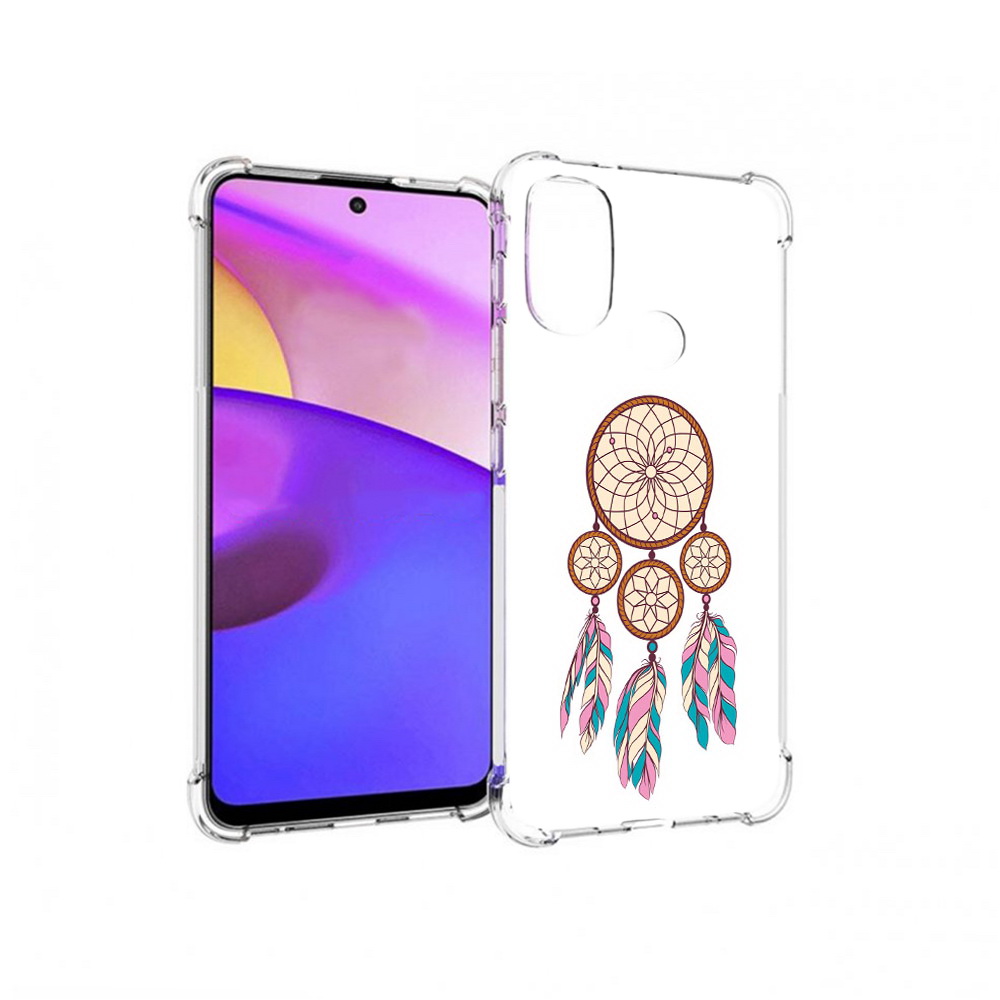 

Чехол MyPads Tocco для Motorola Moto E30 ловец снов бежевый (PT227074.357.442), Прозрачный, Tocco