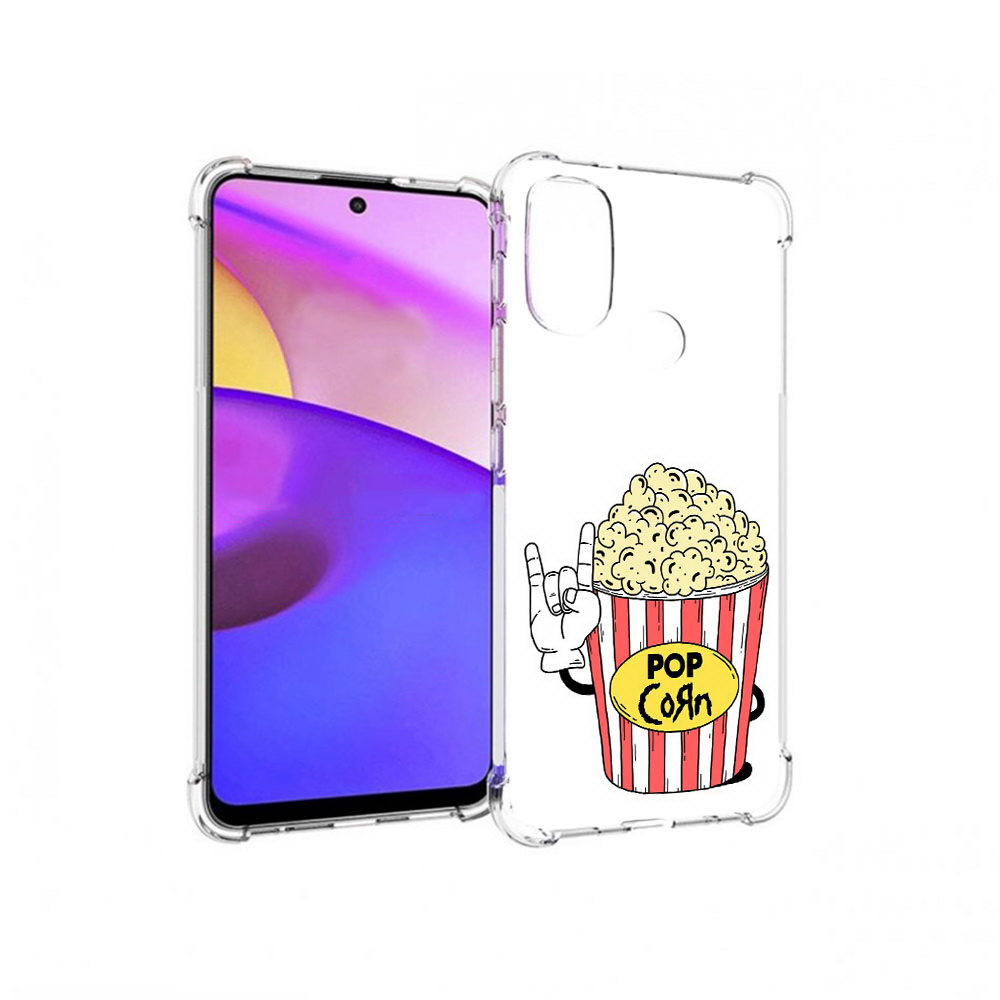 

Чехол MyPads Tocco для Motorola Moto E30 крутой попкорн (PT227074.357.427), Прозрачный, Tocco