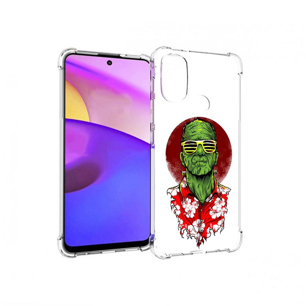 

Чехол MyPads Tocco для Motorola Moto E30 крутой зеленый мужчина в очках (PT227074.357.424), Прозрачный, Tocco