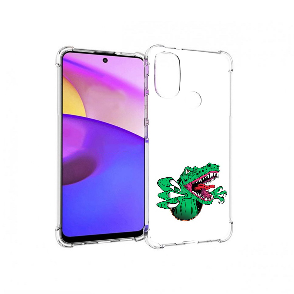 

Чехол MyPads Tocco для Motorola Moto E30 крокодил (PT227074.357.417), Прозрачный, Tocco