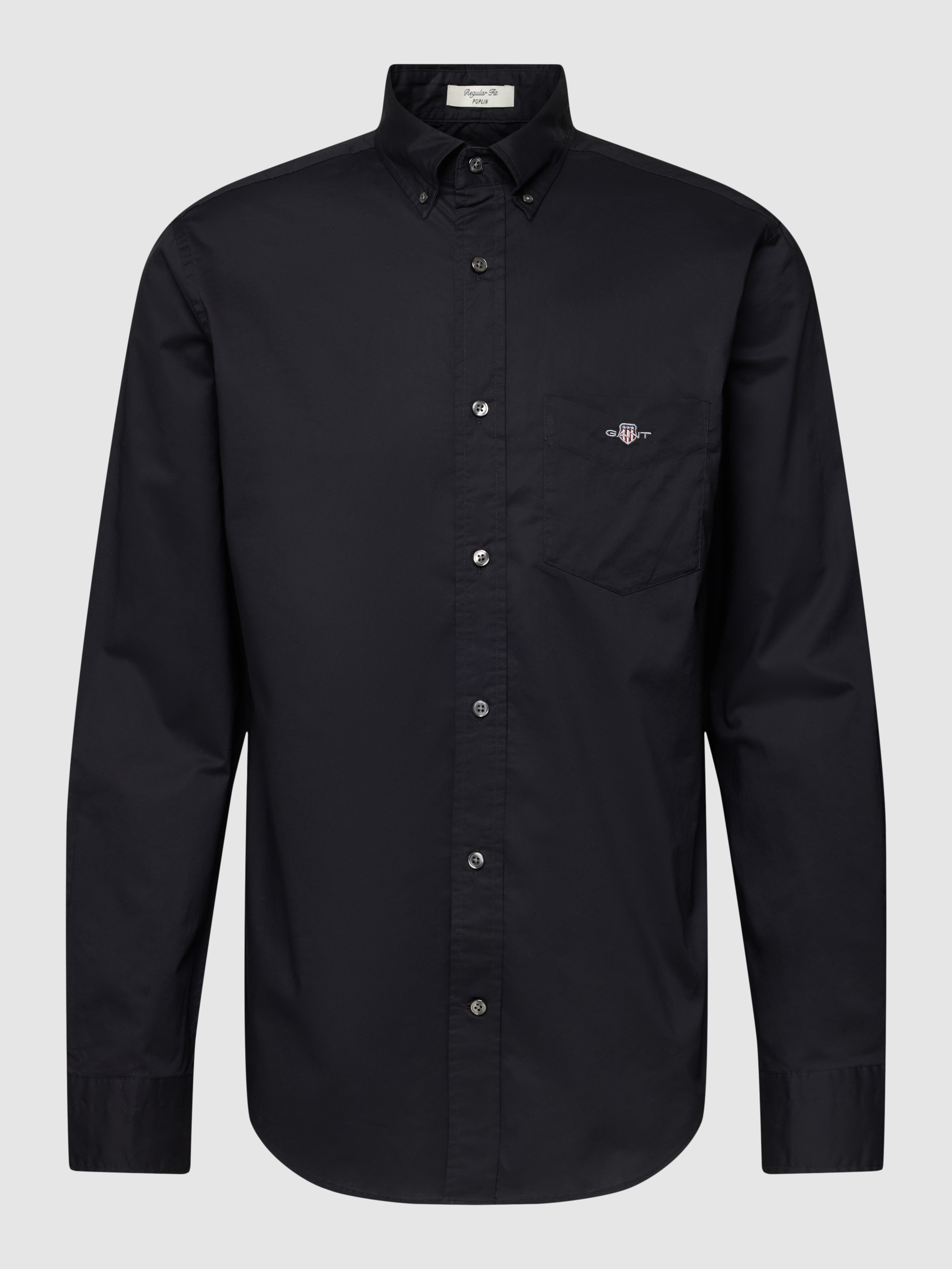 Рубашка мужская GANT 1906686 черная 2XL (доставка из-за рубежа)