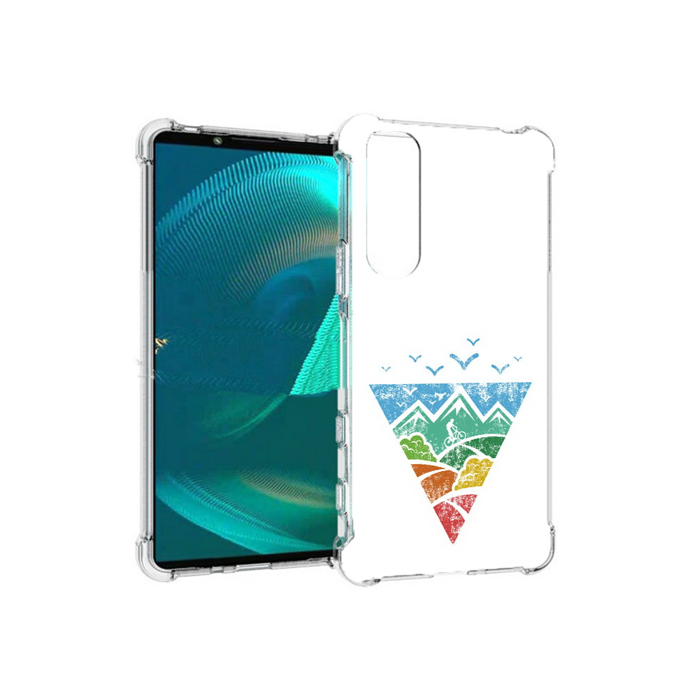 

Чехол MyPads Tocco для Sony Xperia 5 III Лес земля море чайки (PT172137.231.105), Прозрачный, Tocco