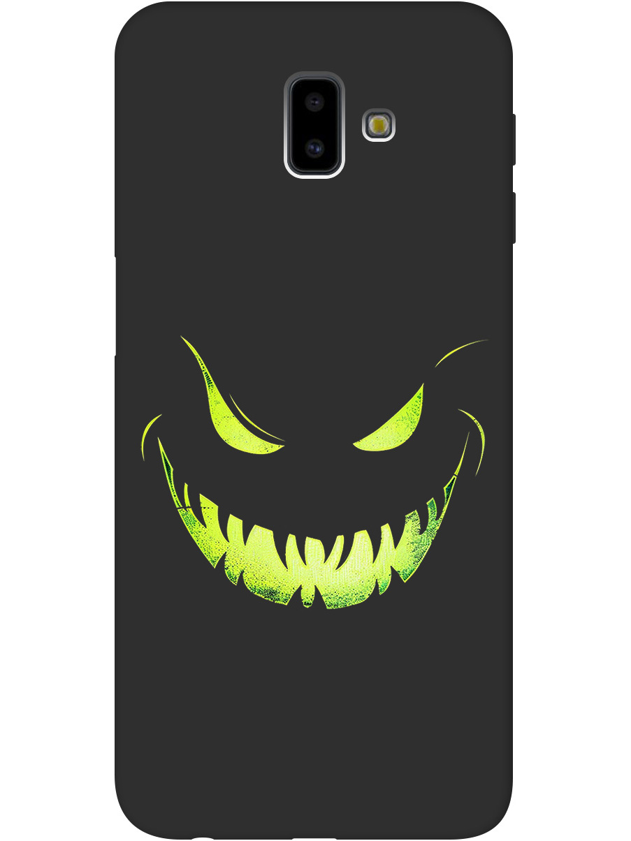 

Силиконовый чехол на Samsung Galaxy J6+ (2018) с принтом "Зловещая улыбка" матовый черный, Черный;зеленый, 719355872