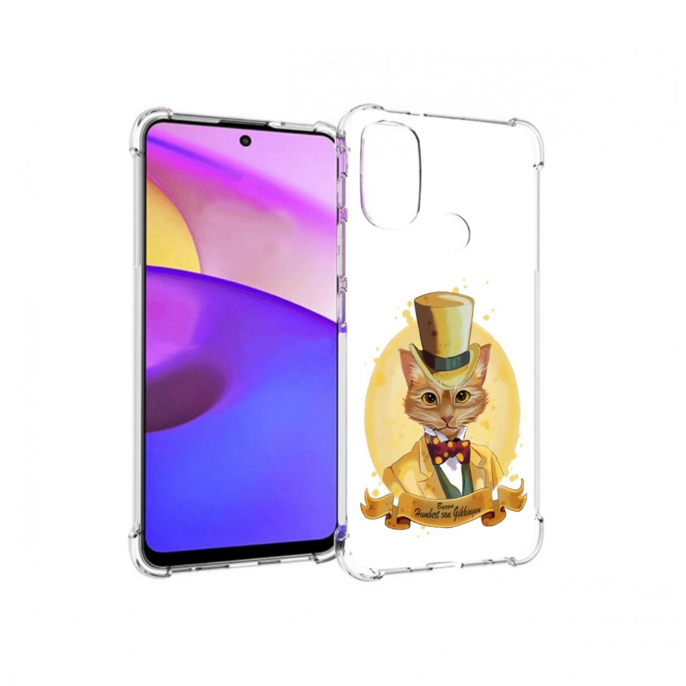 

Чехол MyPads Tocco для Motorola Moto E30 кот юрист (PT227074.357.401), Прозрачный, Tocco