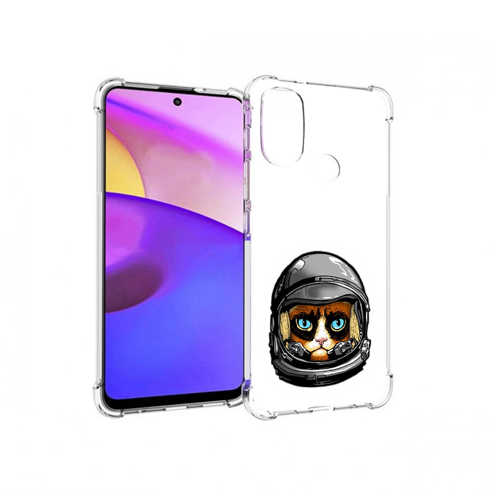 

Чехол MyPads Tocco для Motorola Moto E30 кот космонавт (PT227074.357.400), Прозрачный, Tocco