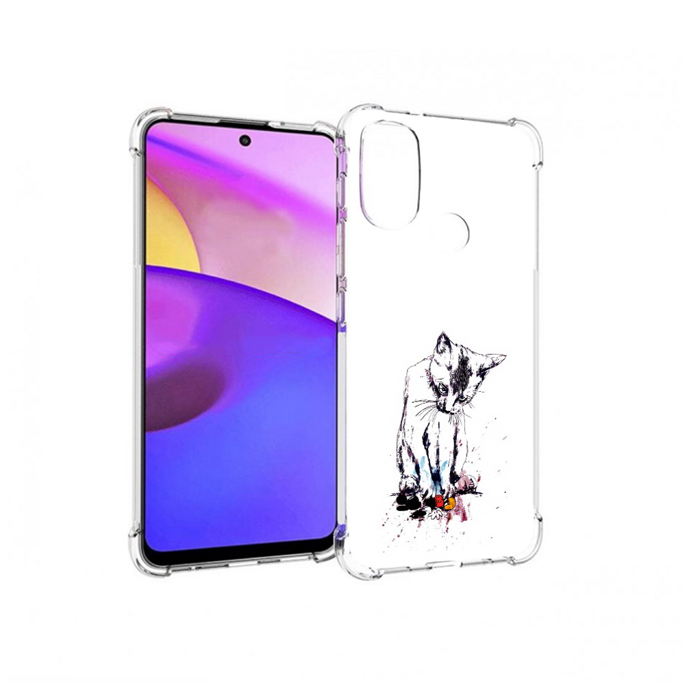 Чехол MyPads Tocco для Motorola Moto E30 кот и микки (PT227074.357.399)