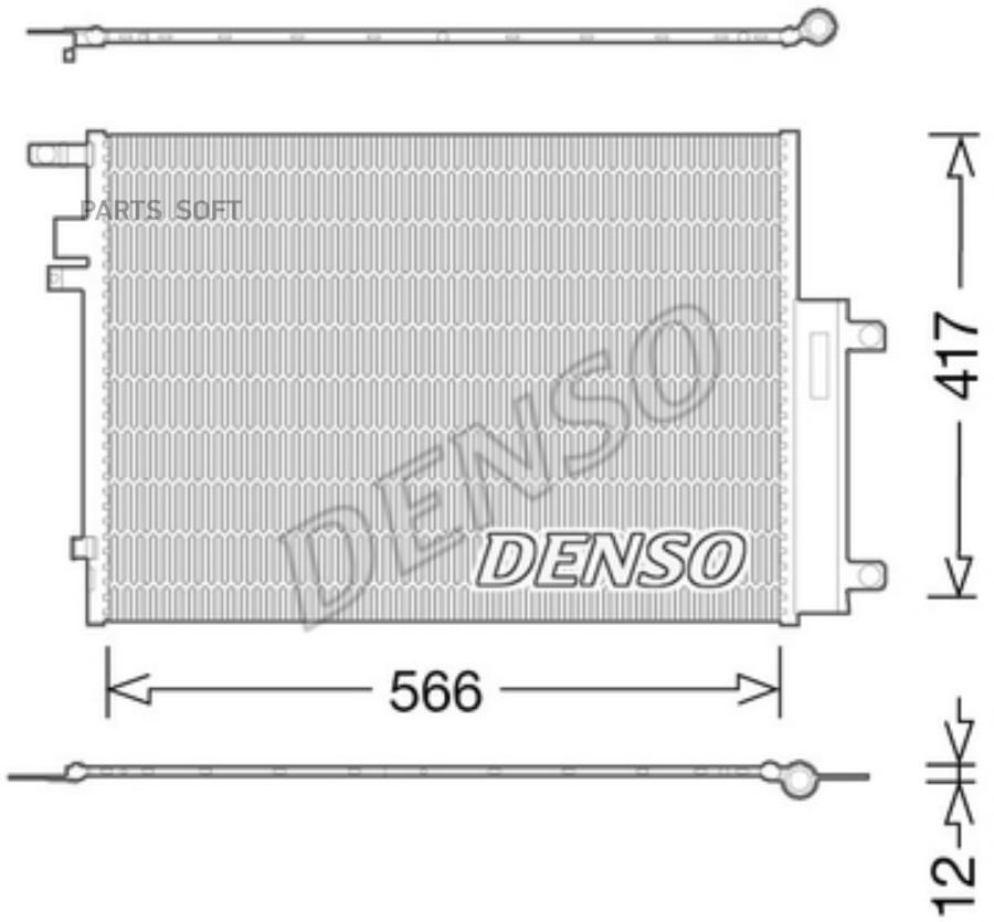 Конденсор Dcn06017 DENSO dcn06017