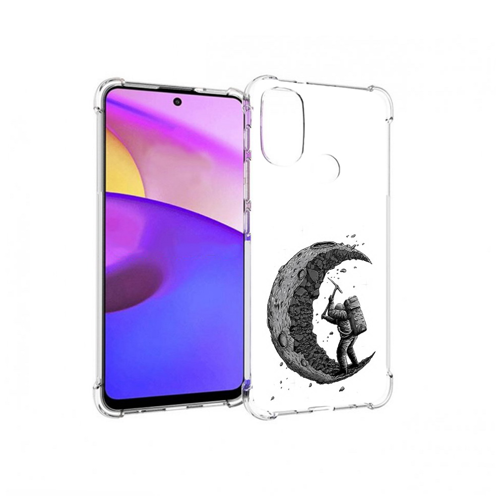 

Чехол MyPads Tocco для Motorola Moto E30 камненная луна (PT227074.357.384), Прозрачный, Tocco