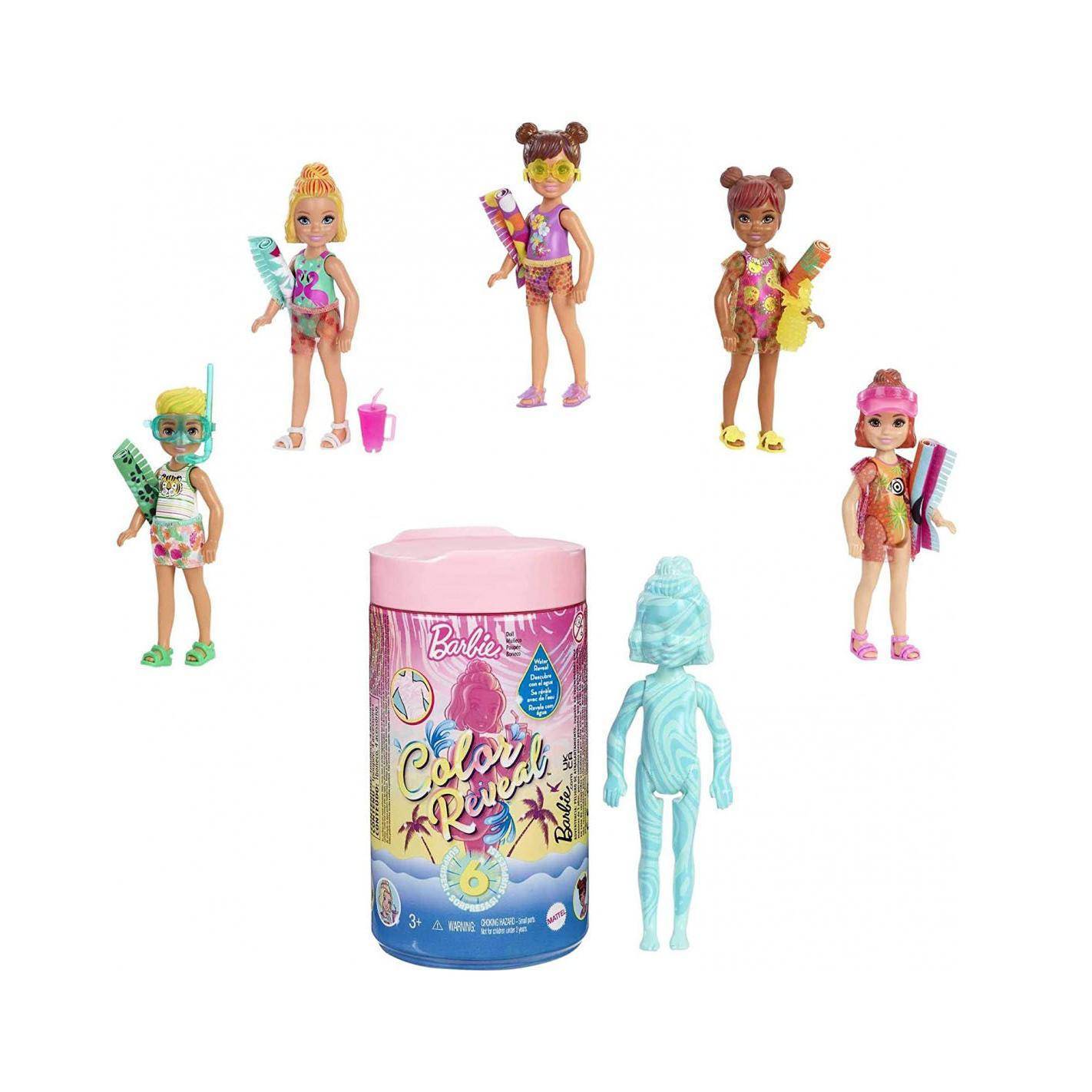 

Кукла Mattel Barbie Челси Песок и Солнце в непрозрачной упаковке с сюрпризами GTT25