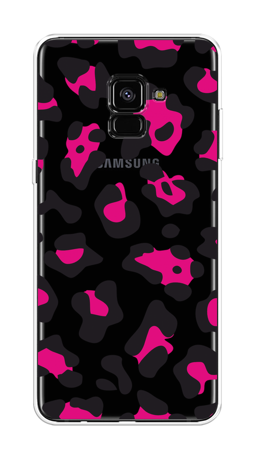 

Чехол на Samsung Galaxy A8 Plus 2018 "Pink cow spots", Черный;розовый, 25550-1