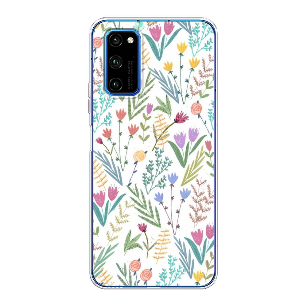 

Чехол Awog на Huawei Honor V30 Pro "Полевые цветы рисунок", Белый;зеленый, 611450-8