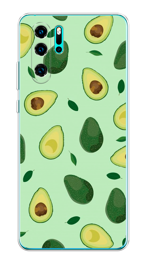 

Чехол на Huawei P30 Pro "Blue avocado", Коричневый;зеленый, 67650-1