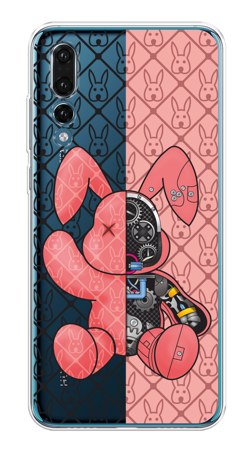 

Чехол на Huawei P20 Pro "Киборг-заяц розовый", Розовый;прозрачный;черный, 65050-1