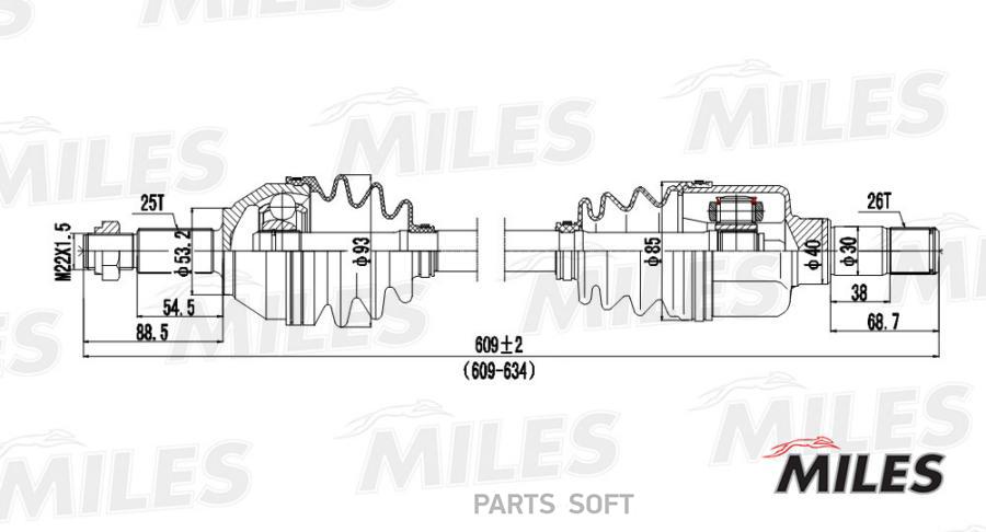 

Привод в сборе ford focus 1.8-2.0 98-04 лев.