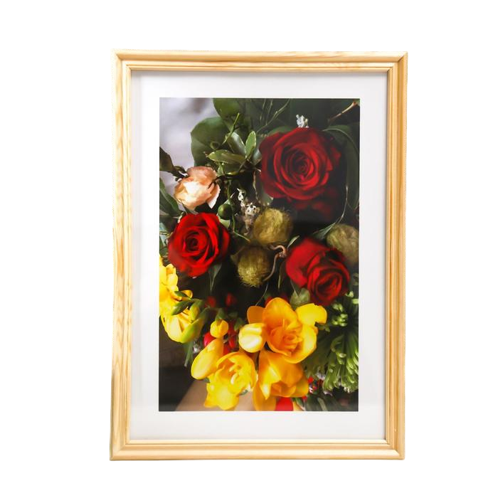 

Фоторамка 21х30 (3N92) бесцветная (пластиковый экран), Коричневый, Photo of happiness