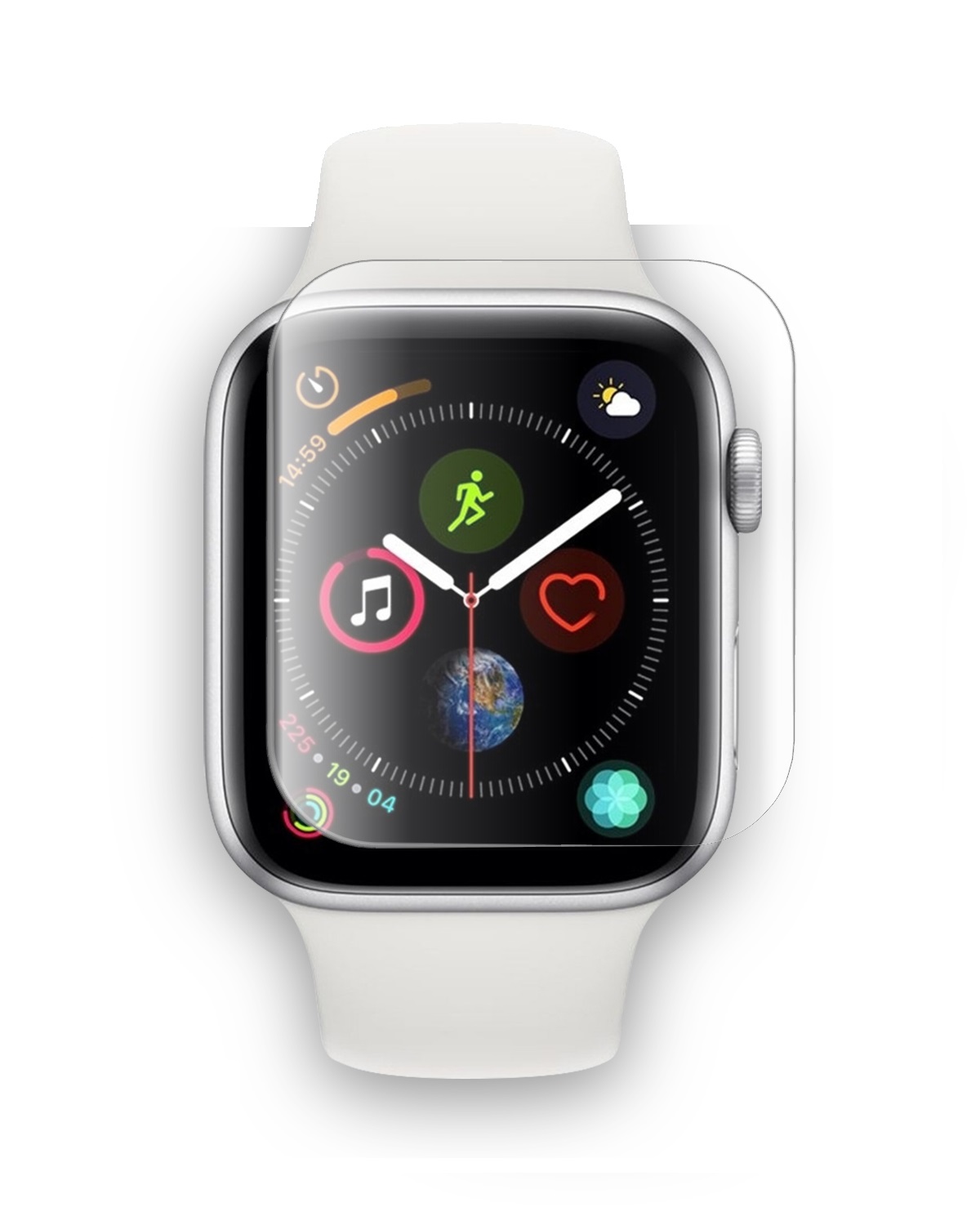 Защитная плёнка Brozo на Apple Watch 4/ 5/ 6 (44 mm) гидрогелевая, прозрачная