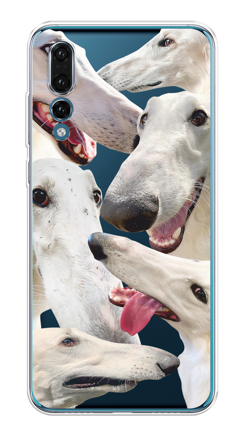 

Чехол на Huawei P20 Pro "Собака с длинным носом", Белый;бежевый;розовый, 65050-1