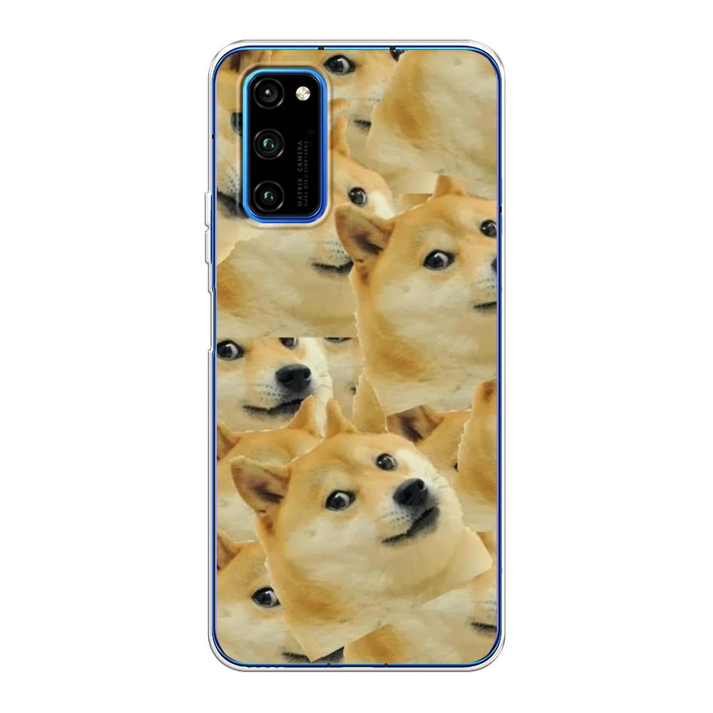 

Чехол Awog на Huawei Honor V30 Pro "Собака-подозревака фон", Желтый;черный, 611450-9