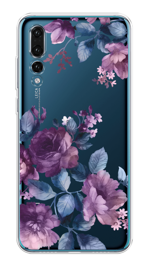 

Чехол на Huawei P20 Pro "Purple Blossoms", Синий;фиолетовый, 65050-1