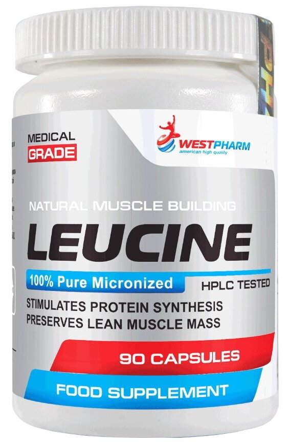 Лейцин WestPharm Leucine, 90 капсул, 500мг