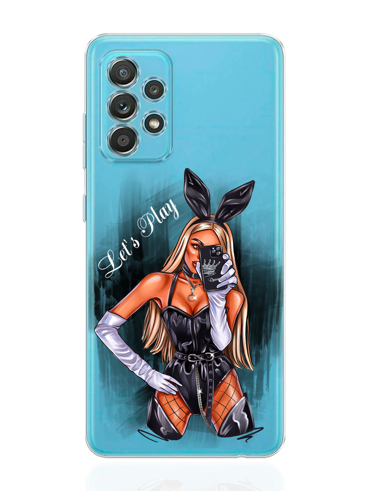 

Чехол MustHaveCase для Samsung Galaxy A33 Игривая зайка Let's Play прозрачный, Прозрачный;розовый;черный