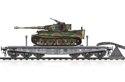 фото Сборная модель hobbyboss 1/72 schwere plattformwagen ssyms 80&pzkpfwvi ausfe82934