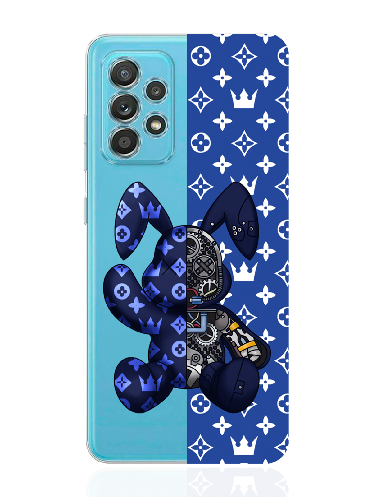 

Чехол MustHaveCase для Samsung Galaxy A33 Bunny Синий прозрачный, Прозрачный;синий;белый