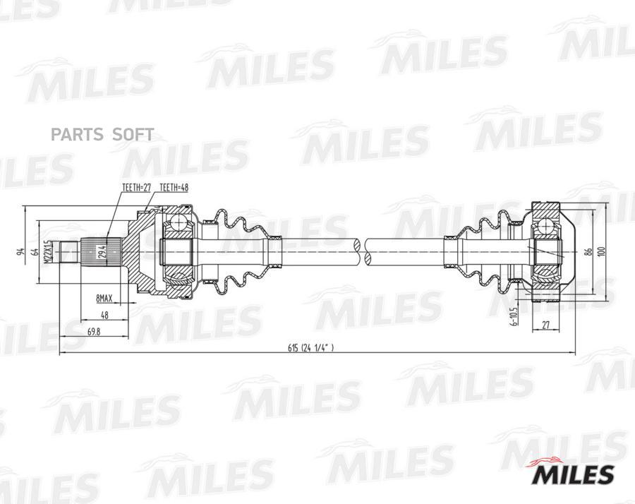 

Привод в сборе bmw 3 e36/e46 1.6-2.0 90-99 зад. +abs