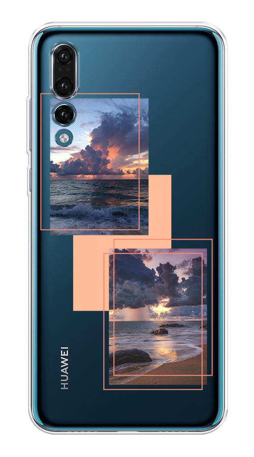 

Чехол на Huawei P20 Pro "Sky collage", Розовый;прозрачный;синий, 65050-1