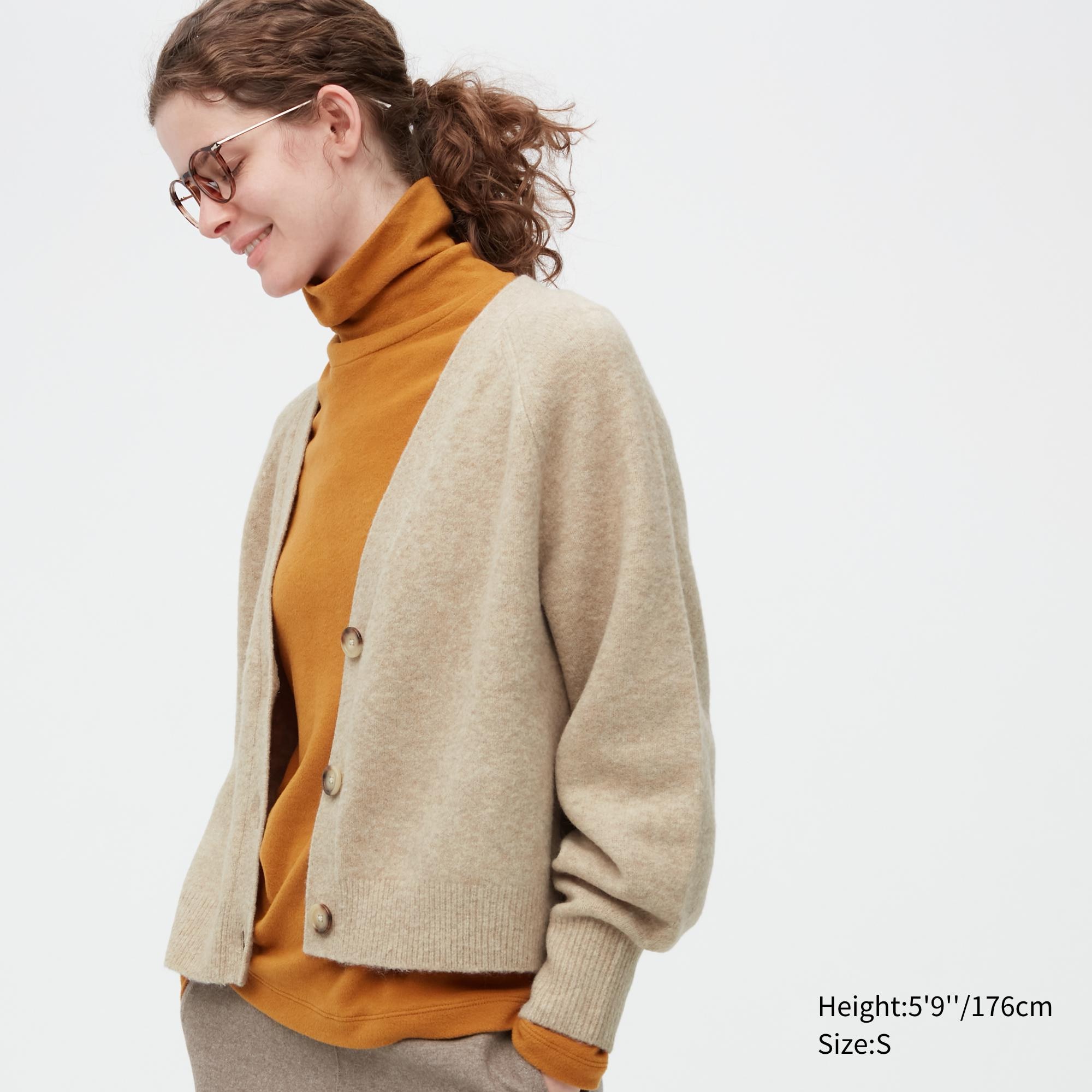 Кардиган женский UNIQLO 451684COL32 бежевый M (доставка из-за рубежа)