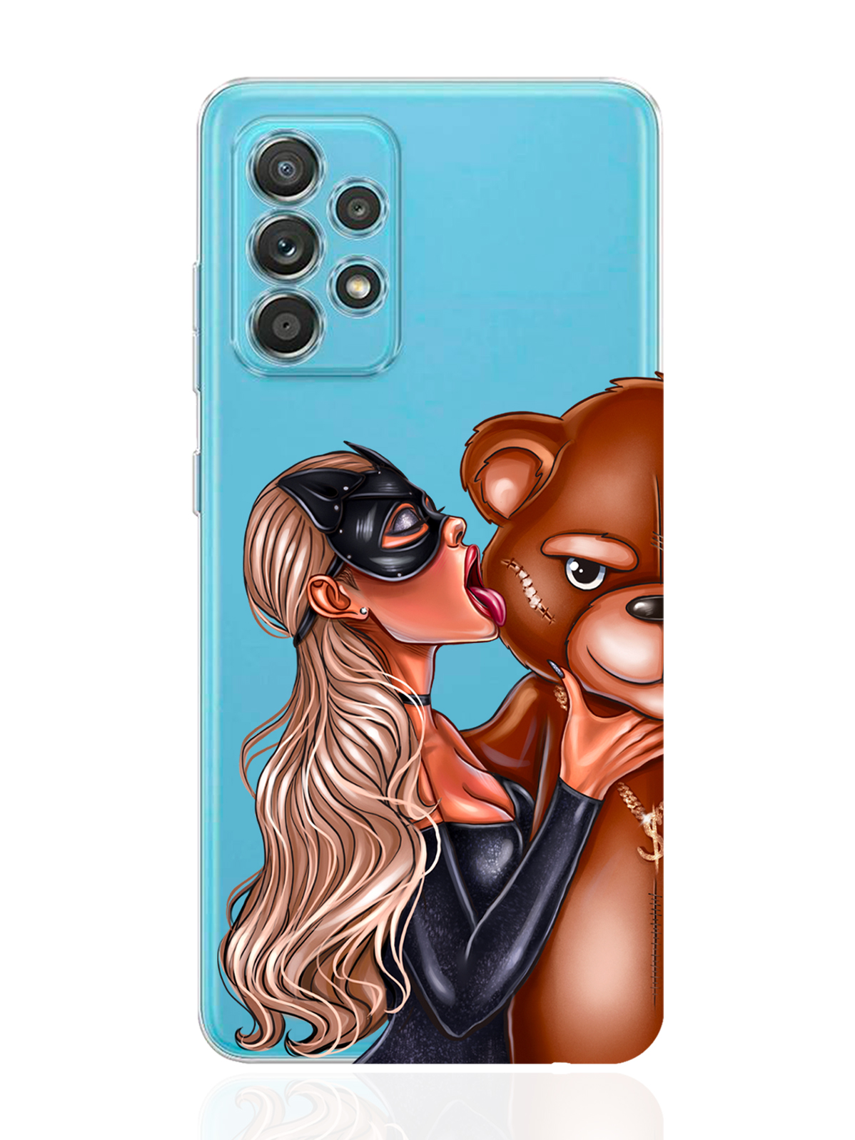 

Чехол MustHaveCase для Samsung Galaxy A33 Кошечка русая и мишка прозрачный, Прозрачный;черный;коричневый
