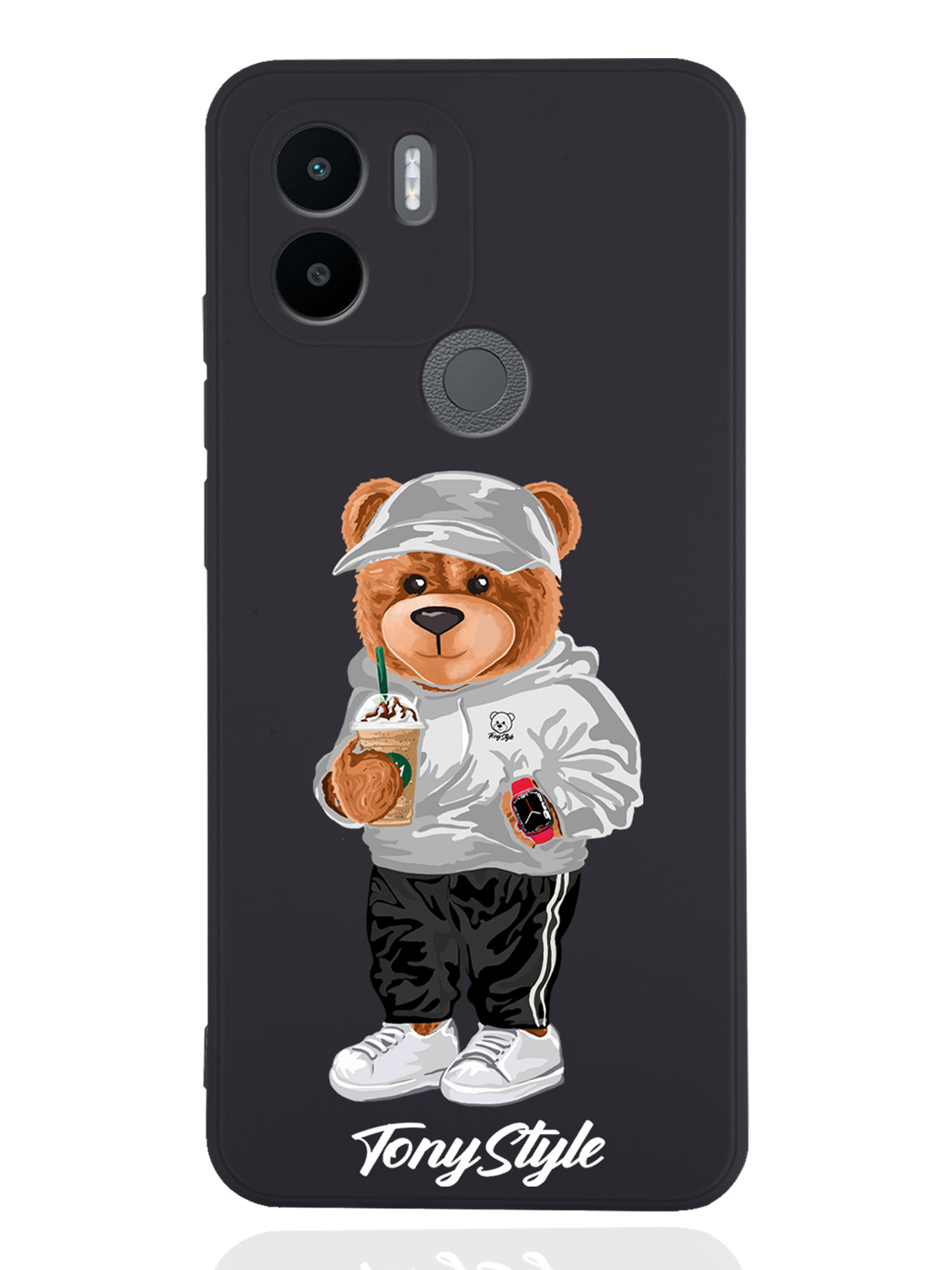 

Чехол Tony Style для Xiaomi Redmi A1+ Tony Style с кофе черный, Серый;белый;черный
