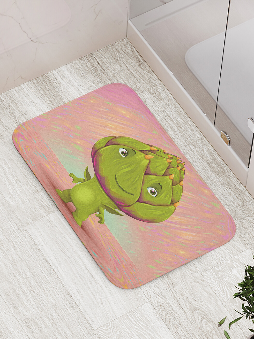 

Коврик противоскользящий JoyArty "Веселый артишок" для ванной, сауны, бассейна, 77х52 см, Веселый артишок