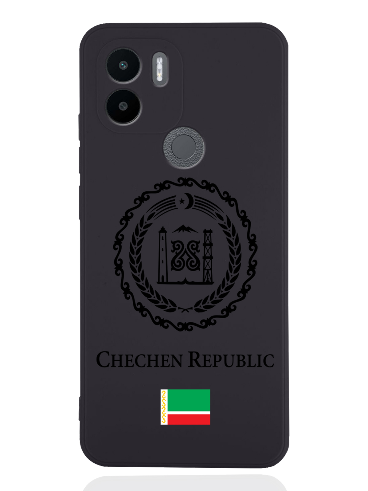 

Чехол SignumCase для Xiaomi Redmi A1+ Черный лаковый Герб Чечни черный