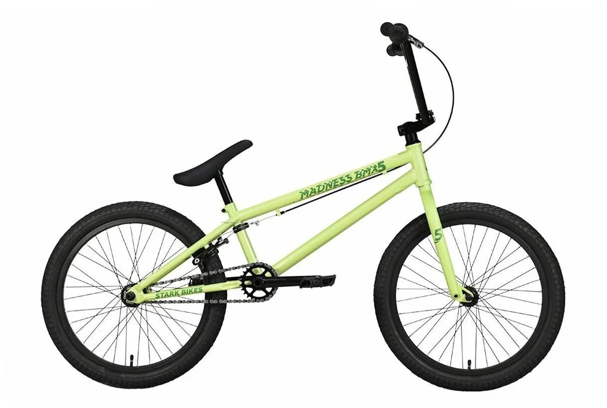 

Велосипед Stark Madness BMX 5 2022 9" оливковый/зеленый, Madness BMX 5