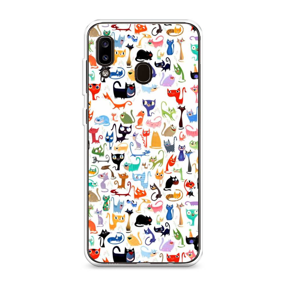 

Чехол на Samsung Galaxy A20/A30 "Цветные коты", Разноцветный, 27650-1