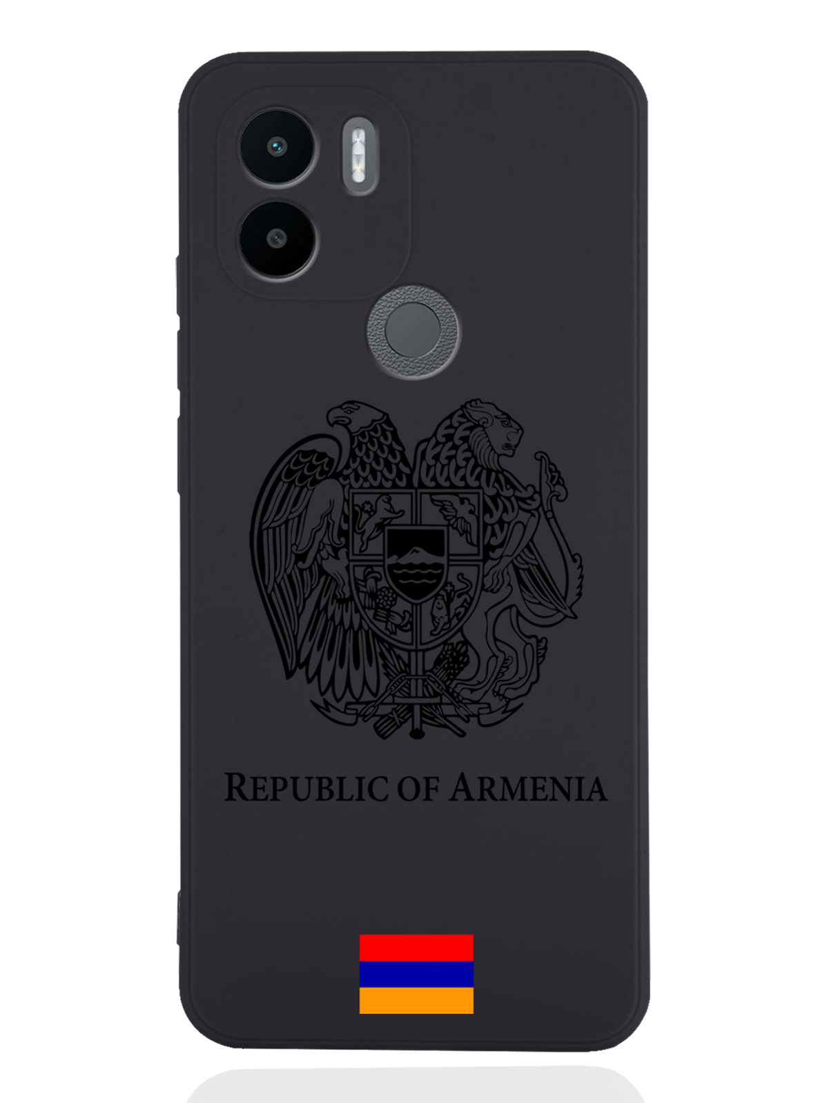 

Чехол SignumCase для Xiaomi Redmi A1+ Золотой Герб Армении черный