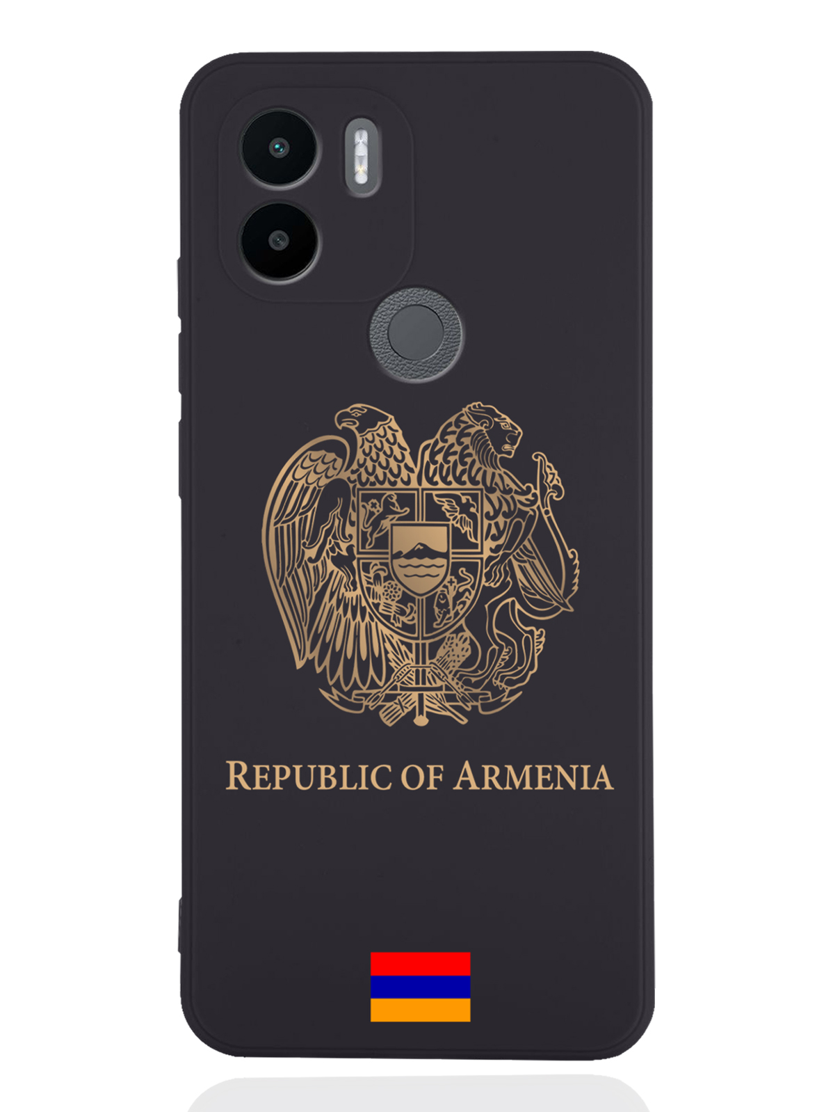 

Чехол SignumCase для Xiaomi Redmi A1+ Герб Армении черный, Золотистый;черный