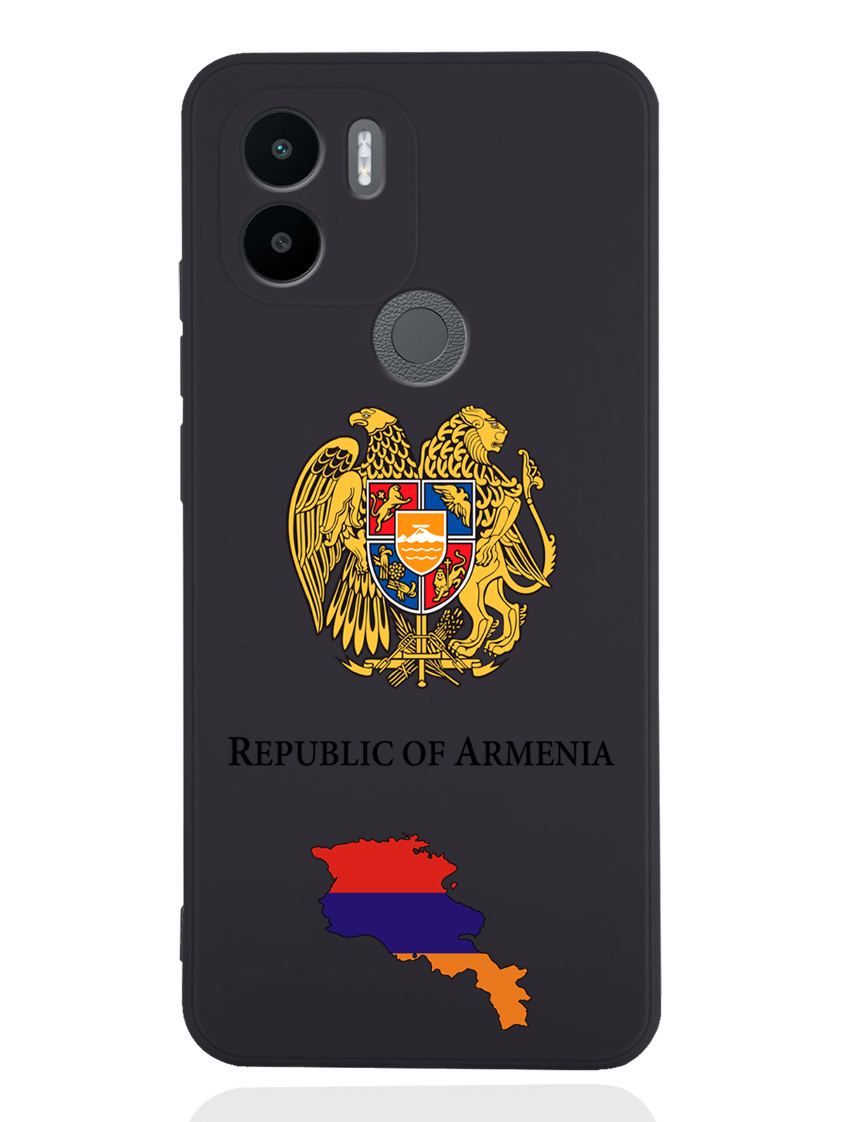 

Чехол SignumCase для Xiaomi Redmi A1+ Черный лаковый Герб Армении черный, Разноцветный